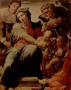 TIBALDI, Pellegrino La Sacra Famiglia con Santa Caterina d'Alessandria di Pellegrino Tibaldi e un quadro oil